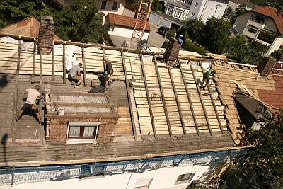 Altbausaniering, alte Sparren